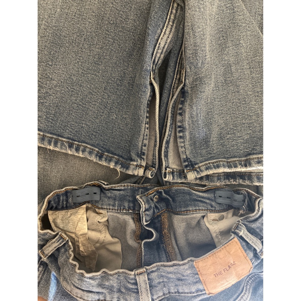 ZARA Kids Girls Blue Denim Flare Jeans Size 13-14 Years Adjustable Waist - Picture 4 of 4